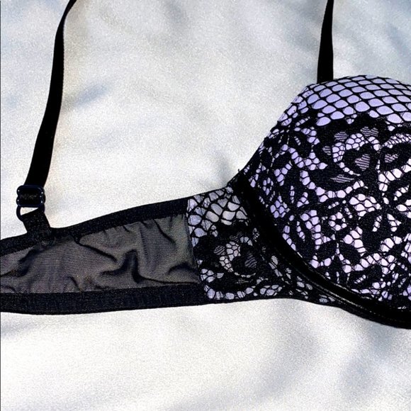 Victoria Secret Very Sexy Black Rose Bra 32B - Picture 5 of 9